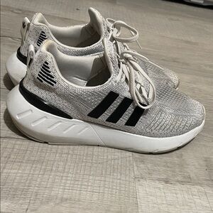 Adidas Gray and Black Athletic Shoes